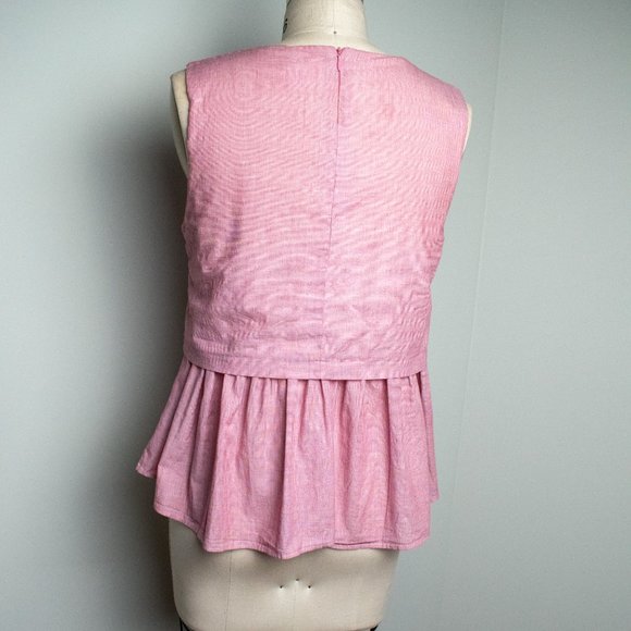 Cotton Pink Top with Peplum Under Layer - From 2008 - Picture 7 of 7